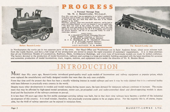 Bassett-Lowke Gauge 0 Scale Model Railways 1952