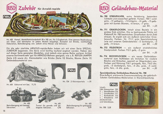 Busch Modelle Katalog 1963-1964