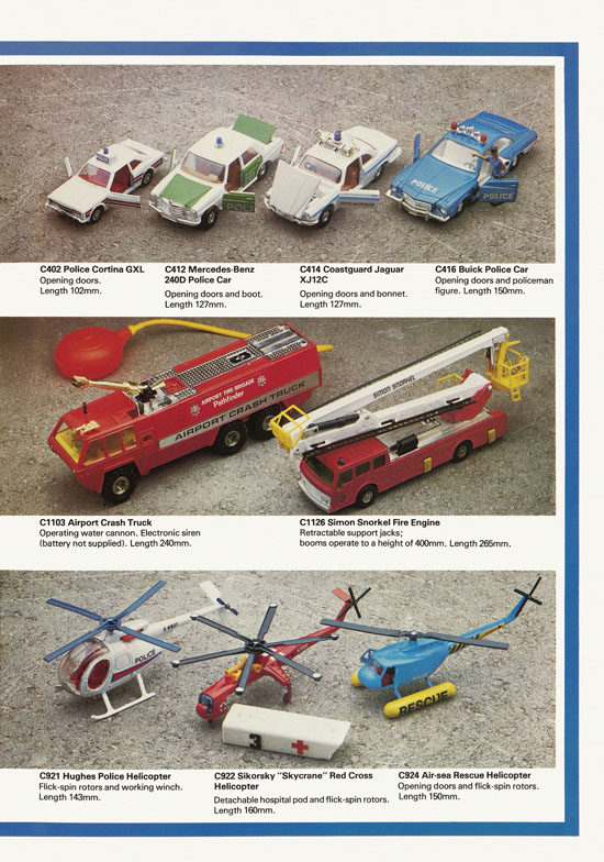 Corgi Toys die-cast models brochure 1977