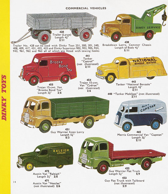 Dinky Toys Katalog 1958, Dinky Supertoys 1958
