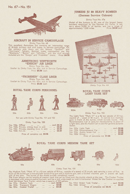 Dinky Toys catalog 1941