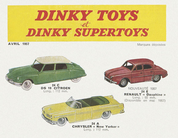 Dinky Toys et Dinky Supertoys catalogue 1957