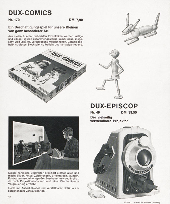DUX Modellbau Katalog 1971
