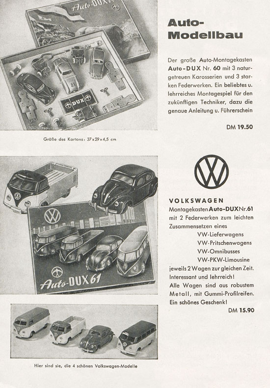 DUX Katalog Weihnachten 1958