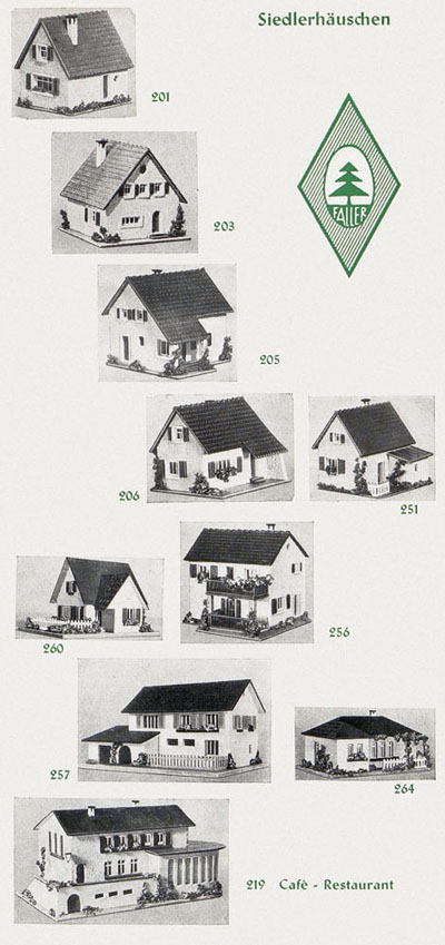 Faller Kurzprospekt 1953