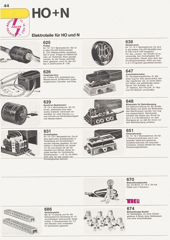 Faller Katalog 1975-1976 D875