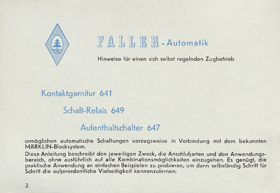 Faller D 861 Faller-Automatik