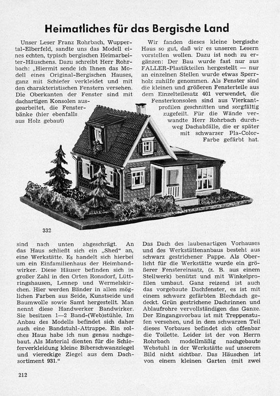 Faller-Magazin Nr. 6 August 1958