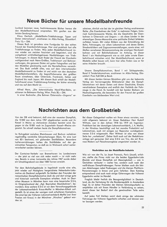 Faller-Magazin Nr.66 August 1968
