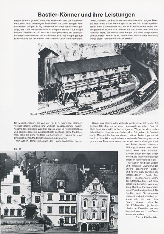 Faller Magazin Nr. 95 April 1974