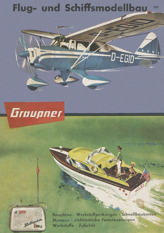 Graupner Flug- und Schiffsmodellbau Prospekt 1960