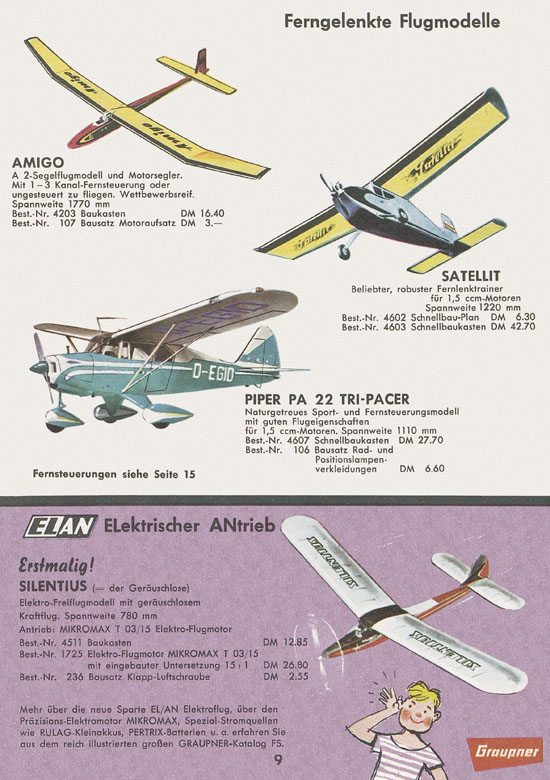 Graupner Flug- und Schiffsmodellbau Prospekt 1960
