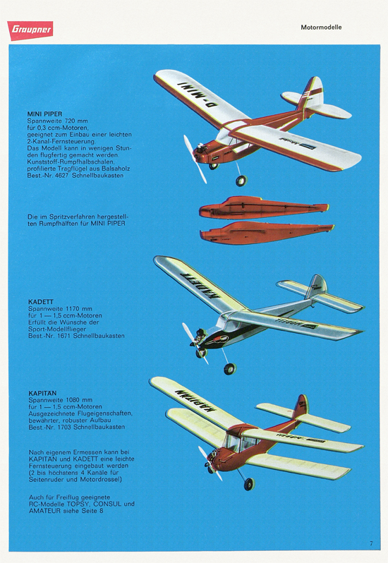 Graupner Flug- und Schiffsmodellbau Prospekt 1967-1968