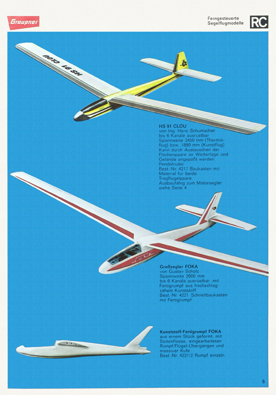 Graupner Flug- und Schiffsmodellbau Prospekt 1968-1969