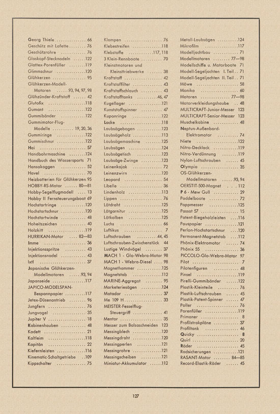Graupner Katalog 14 FS 1958