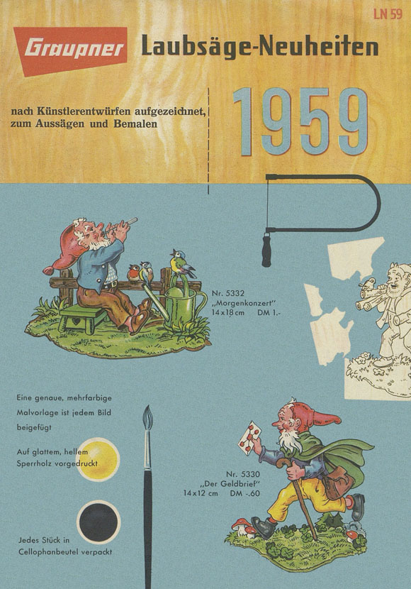 Graupner Laubsäge-Neuheiten 1959
