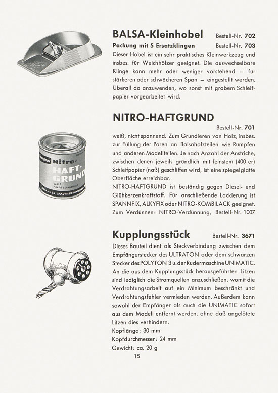 Graupner Neuheiten Prospekt N 61 1961