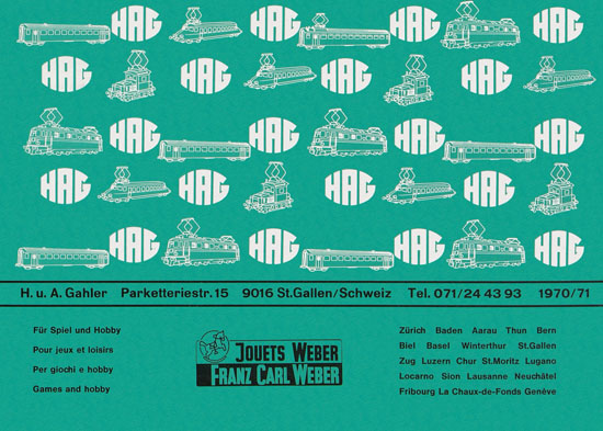 HAG Katalog 1970-1971
