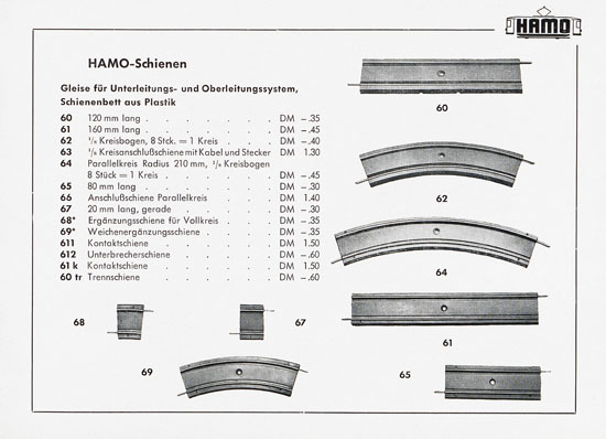Hamo Katalog Strassenbahn 1957