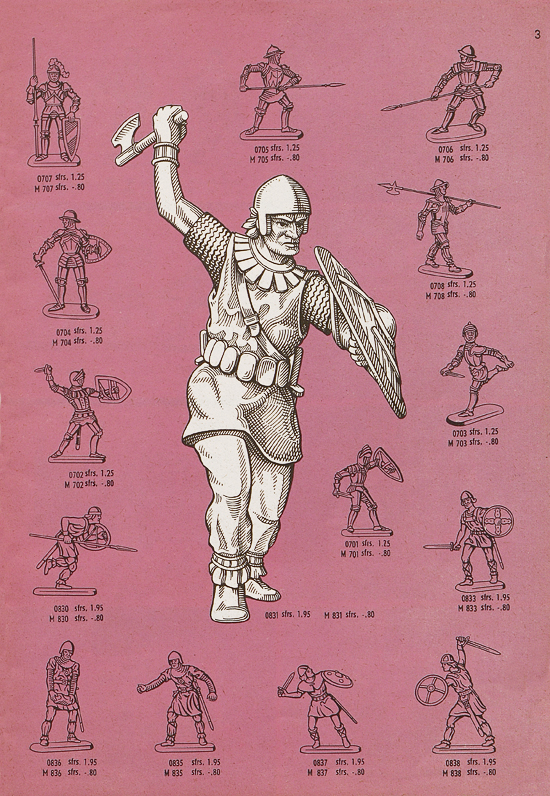 Hausser Spiele und Elastolin Figuren 1960
