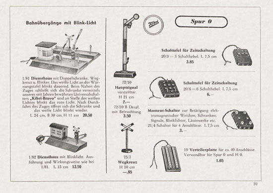 Kibri Katalog Eisenbahn-Zubehör 1952