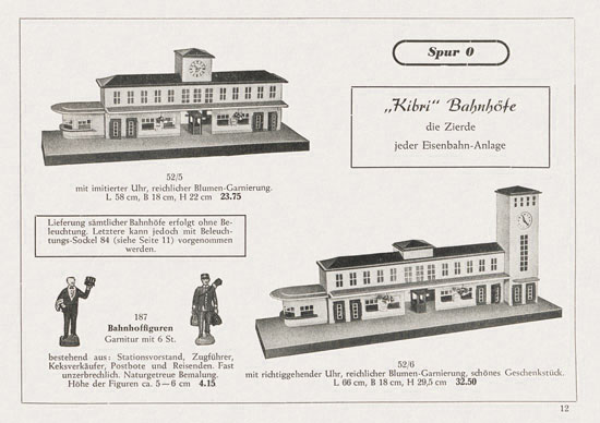 Kibri Katalog Eisenbahn-Zubehör 1952