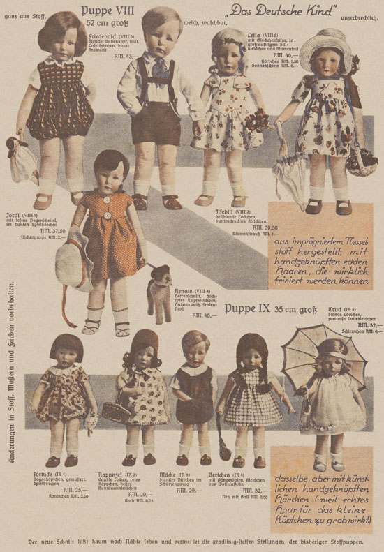 Käthe Kruse Puppen Prospekt 1929-1930