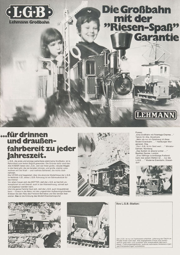 Lehmann LGB Gross-Bahn Prospekt 1971