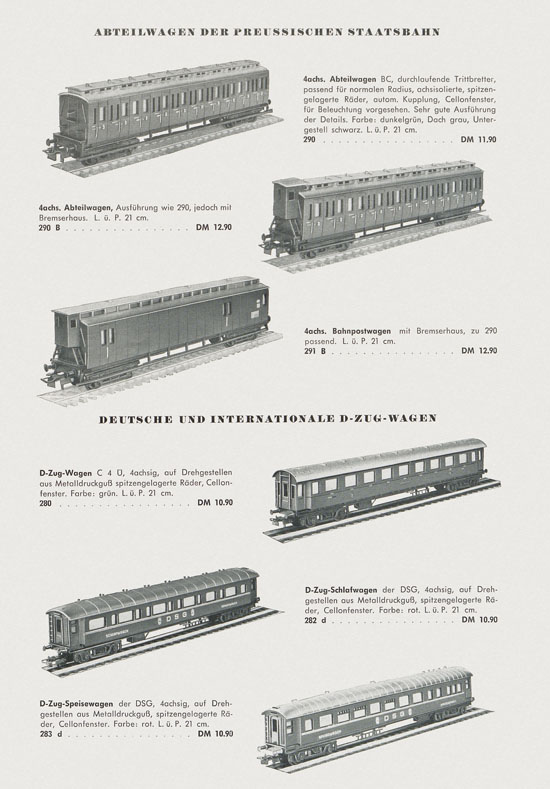 Liliput H0-Modellbahn Katalog 1959