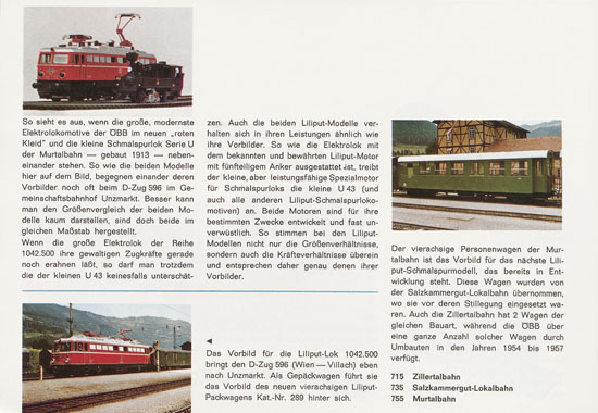 Liliput Schmalspurbahnen H0e 1970