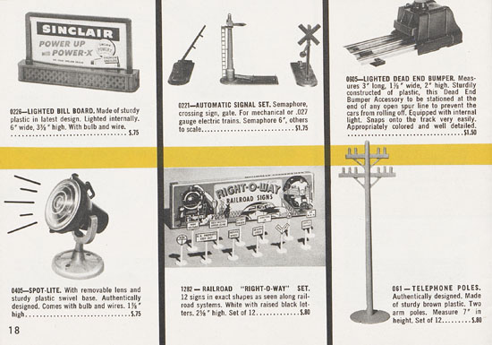 Louis Marx Accessory Catalog 1955