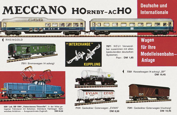Meccano Hornby-AcHO Produktblatt 1963