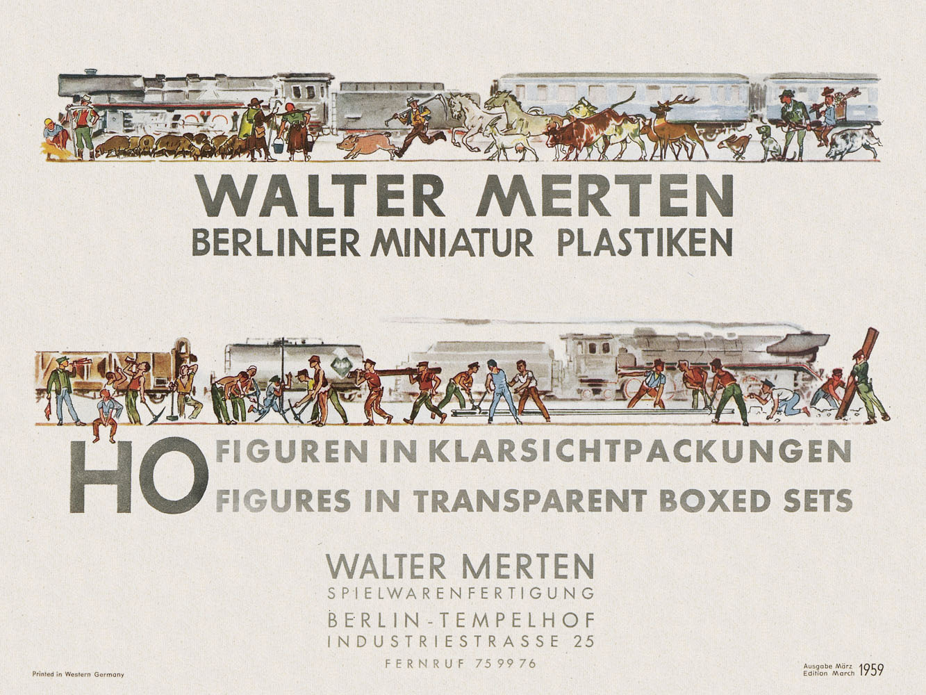 Walter Merten H0-Figuren Katalog 1959