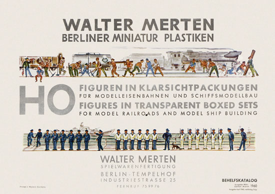 Walter Merten H0-Figuren Behelfskatalog 1960