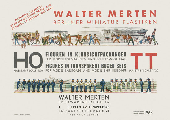 Walter Merten H0 und TT Figuren Katalog 1963