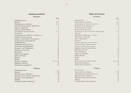 Walter Merten H0 und TT Figuren Katalog 1963