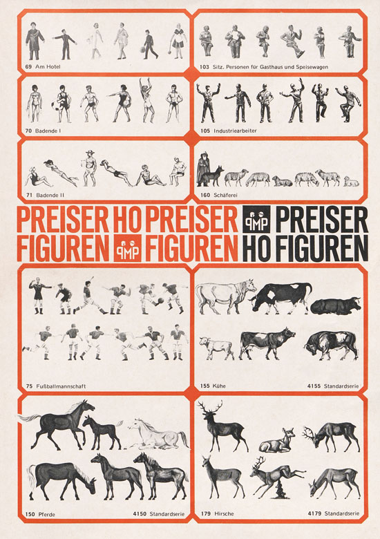 Preiser H0-Figuren Auswahl 1970-71