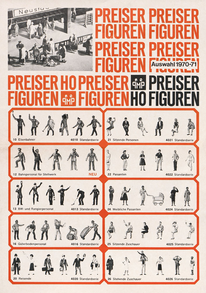 Preiser H0-Figuren Auswahl 1970-71