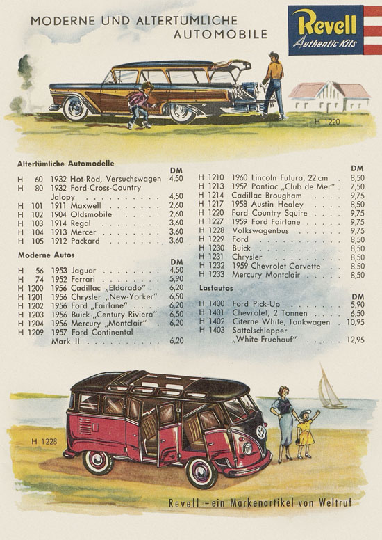 Revell Plastikbausätze Katalog 1960