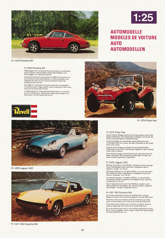 Revell Hobby Katalog 1974