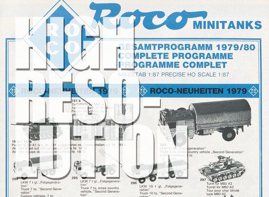 ROCO Minitanks Gesamtprogramm 1979-1980