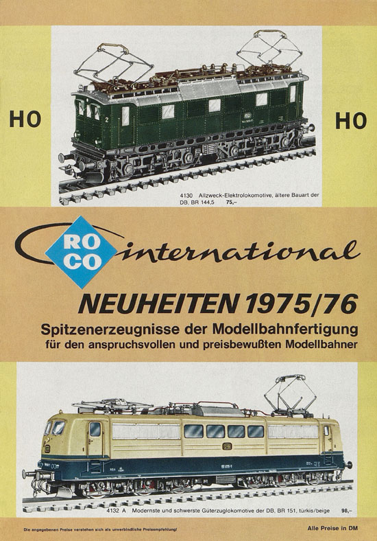 ROCO International Neuheiten 1975-1976