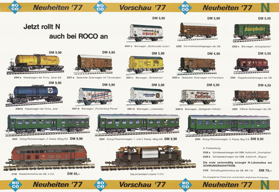 ROCO International Neuheiten 1977