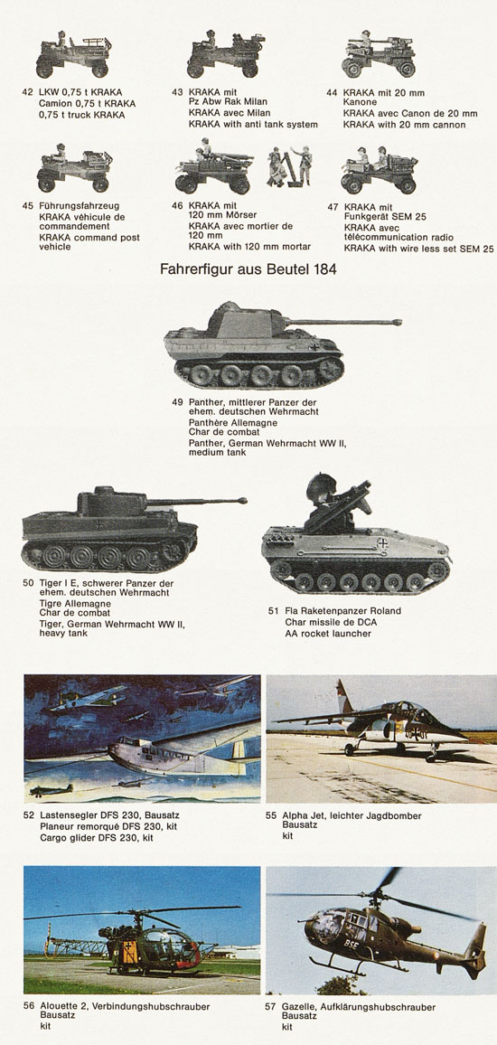 Roskopf Miniatur-Modelle Katalog 1981