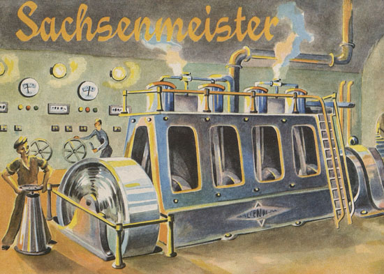 Sachsenmeister Katalog 1951, Sachsenmeister Baukasten, Dampfmaschine, Dampfmaschine-Modell-Baukasten, Schiffs-Modell-Dampfmaschine