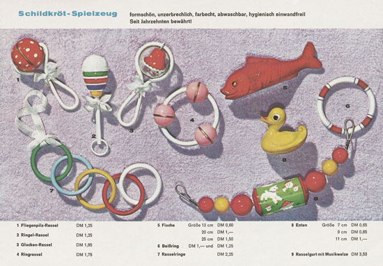 Schildkröt-Puppen Prospekt 1960