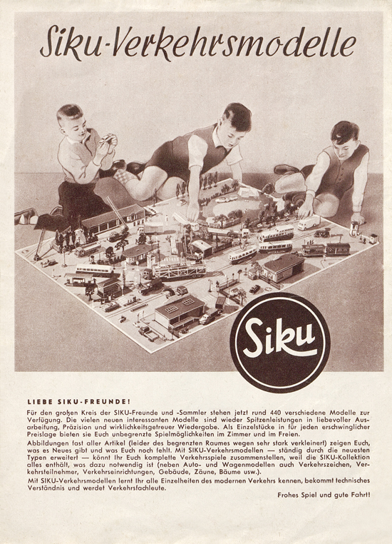 Siku Verkehrsmodelle Katalog 1959