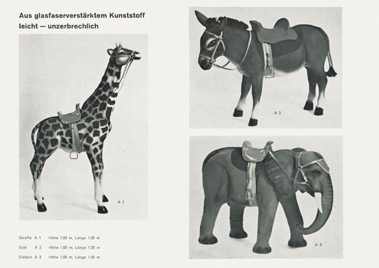 Steha Fabrikat Großtiere-Katalog 1969