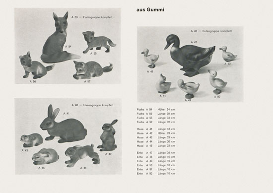 Steha Fabrikat Großtiere-Katalog 1969