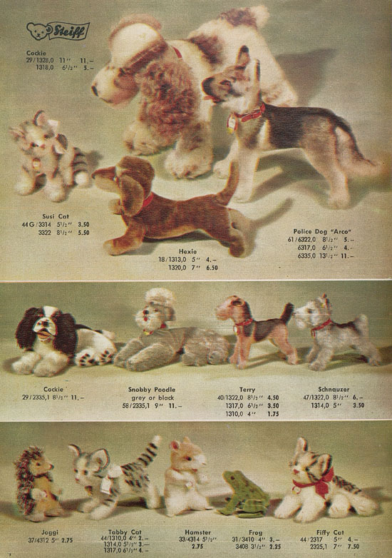 Margarete Steiff Realistic Plush Animals 1957